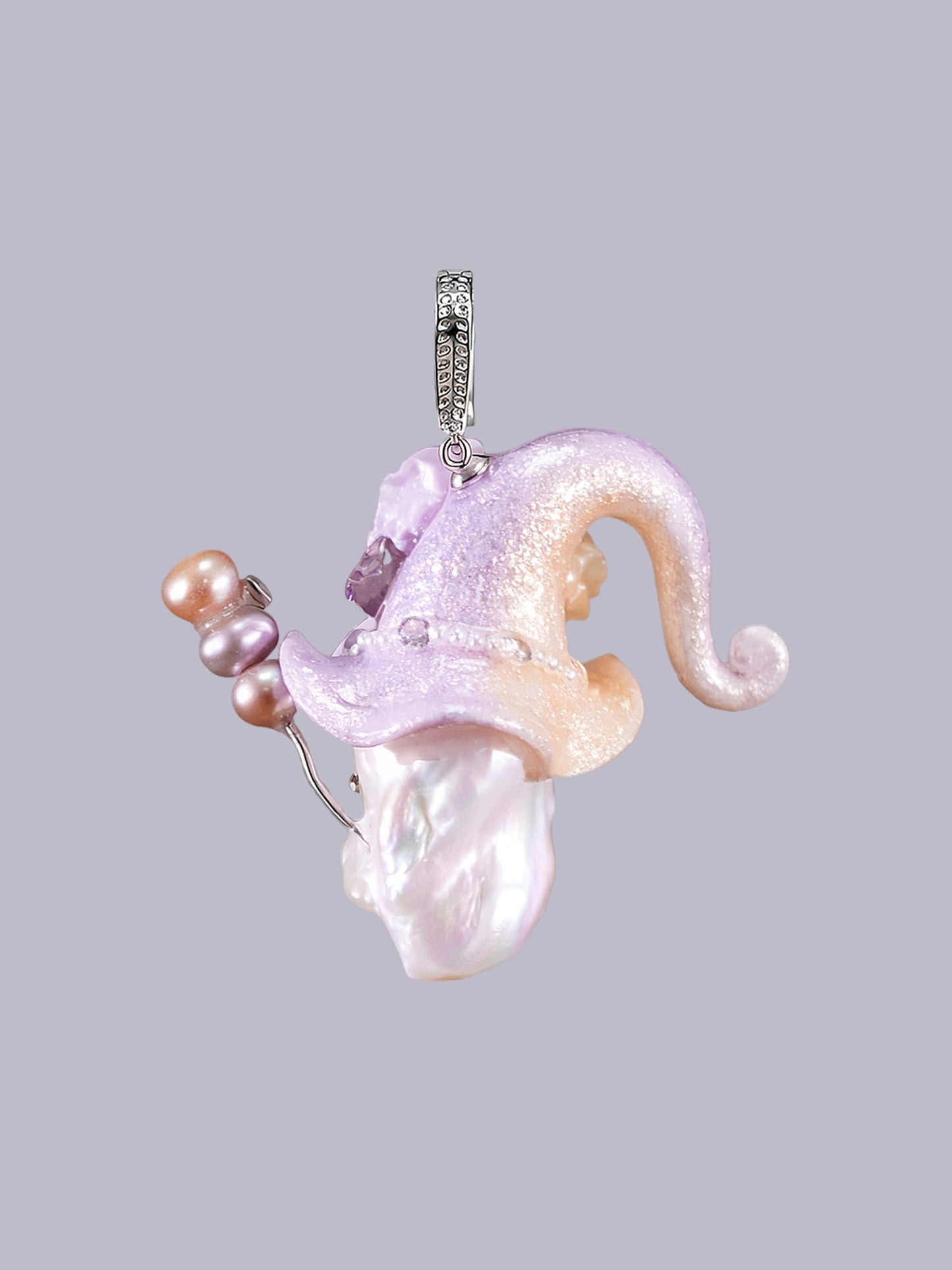 Hat Charms – Hand-Sculpted Mini Hat Pearl Necklace 154