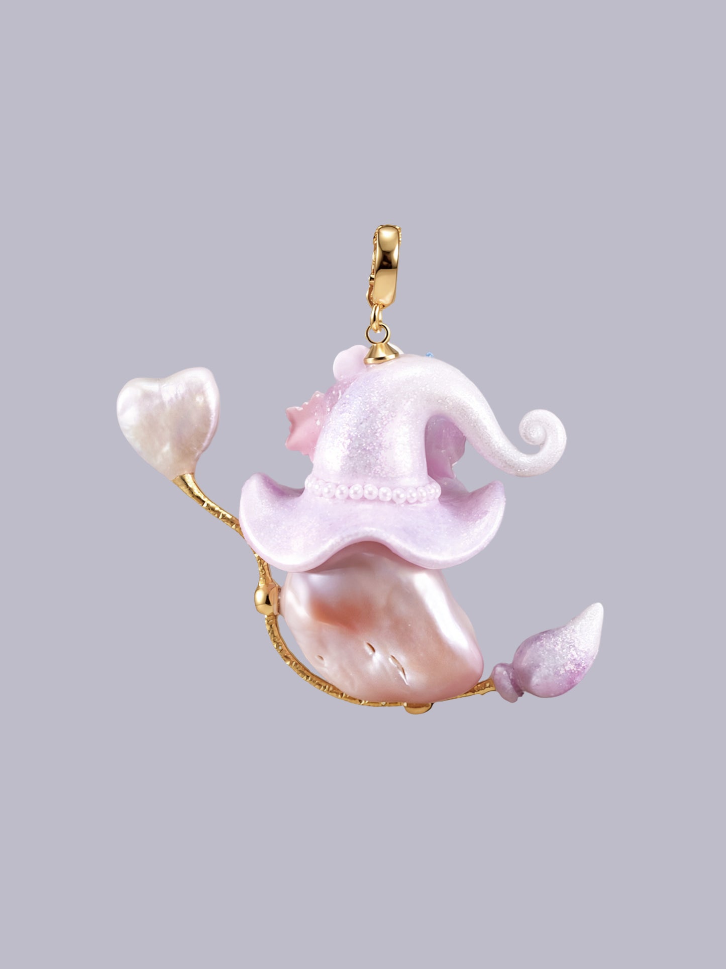 Hat Charms – Hand-Sculpted Mini Hat Pearl Necklace 385