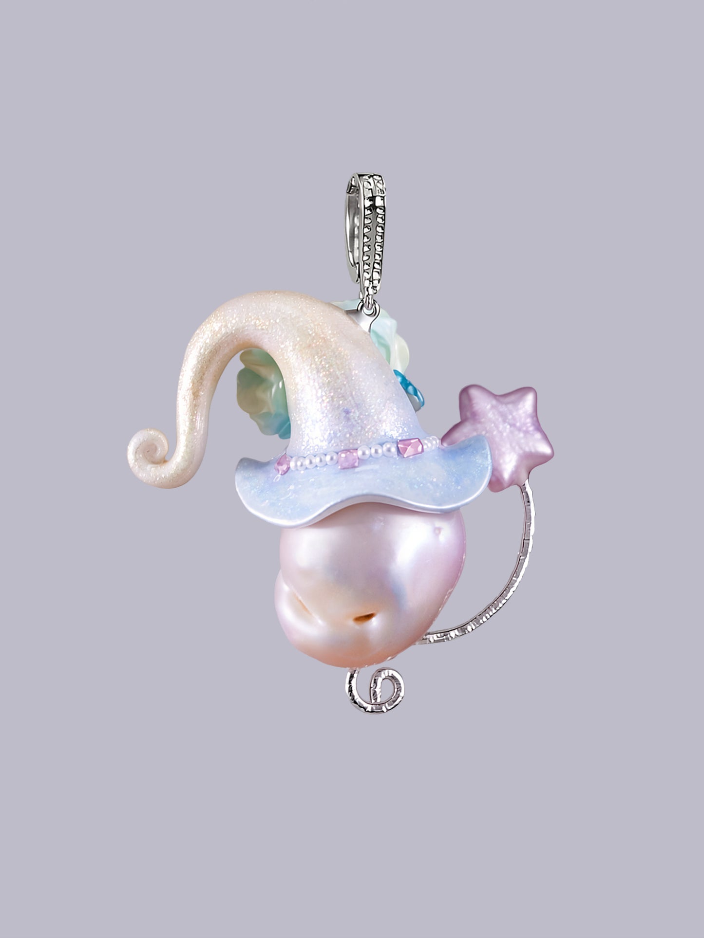 Hat Charms – Hand-Sculpted Mini Hat Pearl Necklace 591