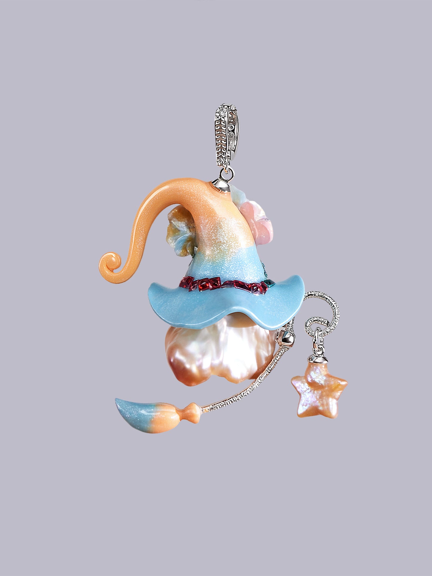 Hat Charms – Hand-Sculpted Mini Hat Pearl Necklace 705