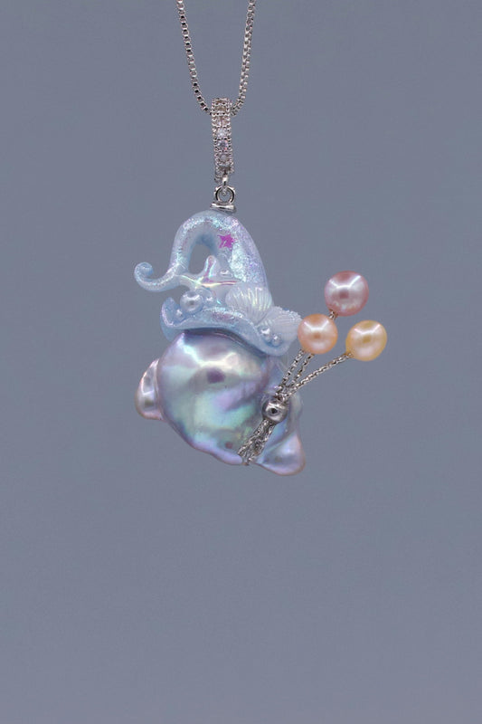 Hat Charms – Hand-Sculpted Mini Hat Pearl Necklace