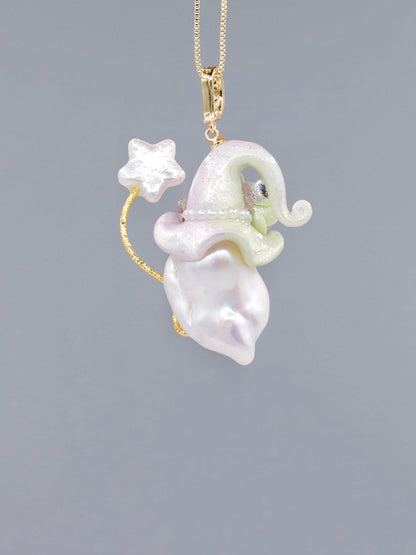 Hat Charms – Hand-Sculpted Mini Hat Pearl Necklace 147P138