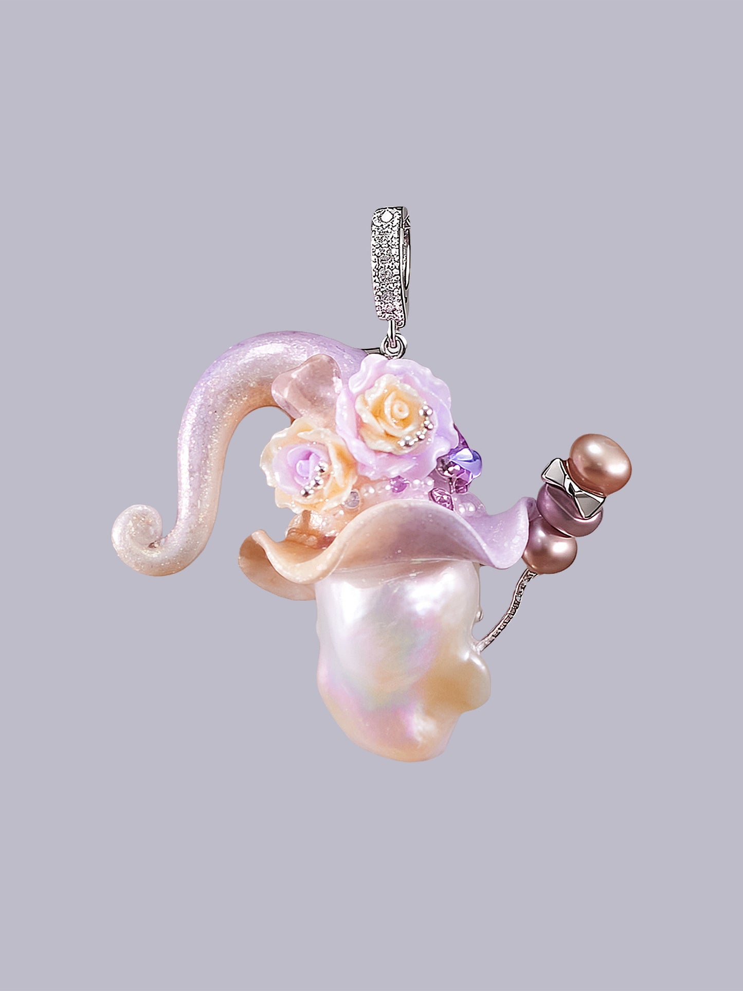 Hat Charms – Hand-Sculpted Mini Hat Pearl Necklace 154