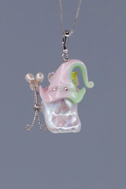 Hat Charms – Hand-Sculpted Mini Hat Pearl Necklace