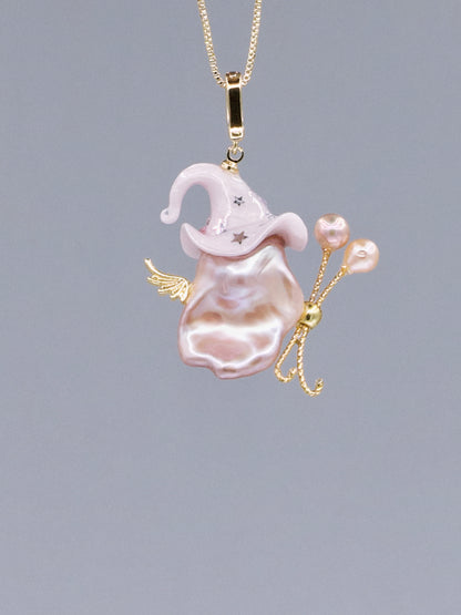 Hat Charms – Hand-Sculpted Mini Hat Pearl Necklace 183P114
