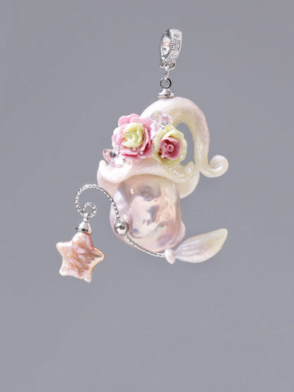 Hat Charms – Hand-Sculpted Mini Hat Pearl Necklace 199P322