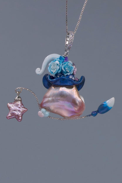 Hat Charms – Hand-Sculpted Mini Hat Pearl Necklace