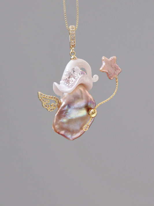 Hat Charms – Hand-Sculpted Mini Hat Pearl Necklace 216P110