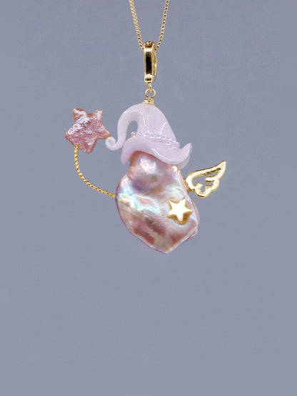 Hat Charms – Hand-Sculpted Mini Hat Pearl Necklace 216P110