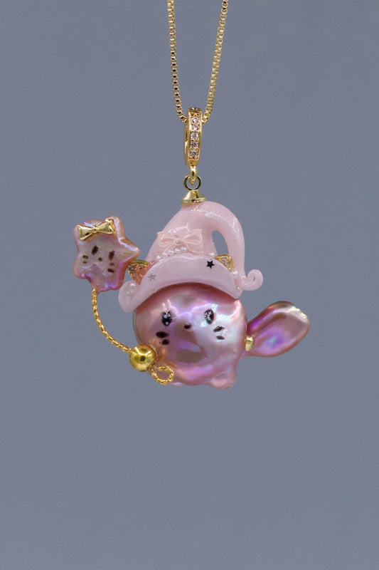 Hat Charms – Hand-Sculpted Mini Hat Pearl Necklace