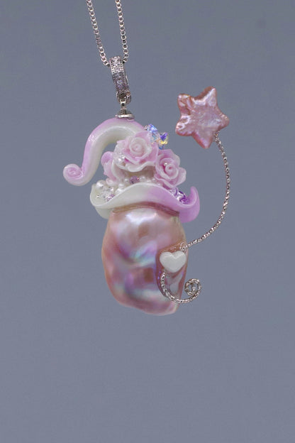 Hat Charms – Hand-Sculpted Mini Hat Pearl Necklace