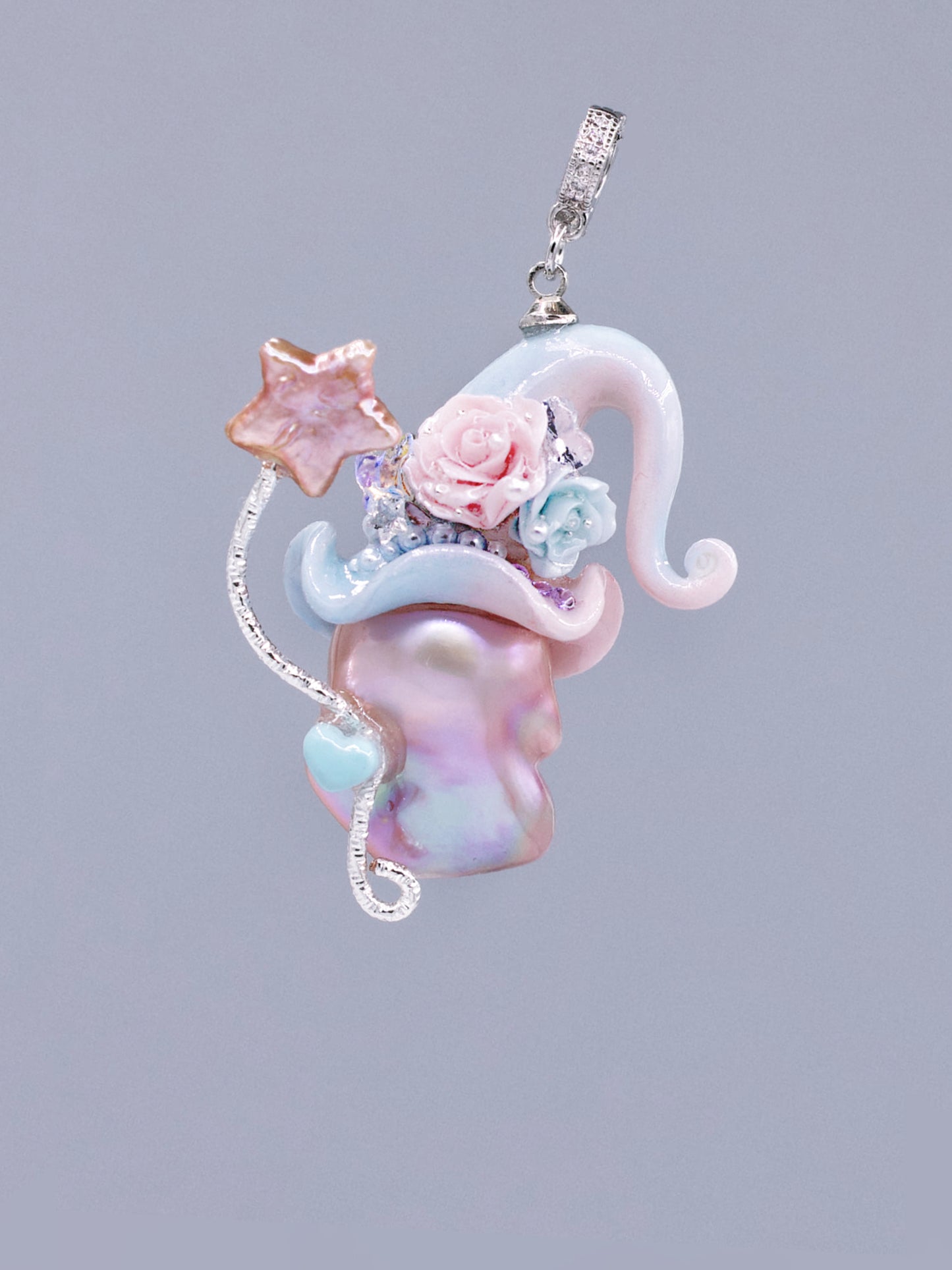 Hat Charms – Hand-Sculpted Mini Hat Pearl Necklace 231P292