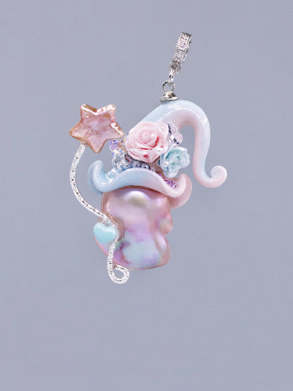 Hat Charms – Hand-Sculpted Mini Hat Pearl Necklace 231P292