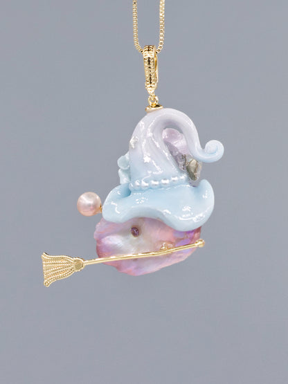 Hat Charms – Hand-Sculpted Mini Hat Pearl Necklace 250P849