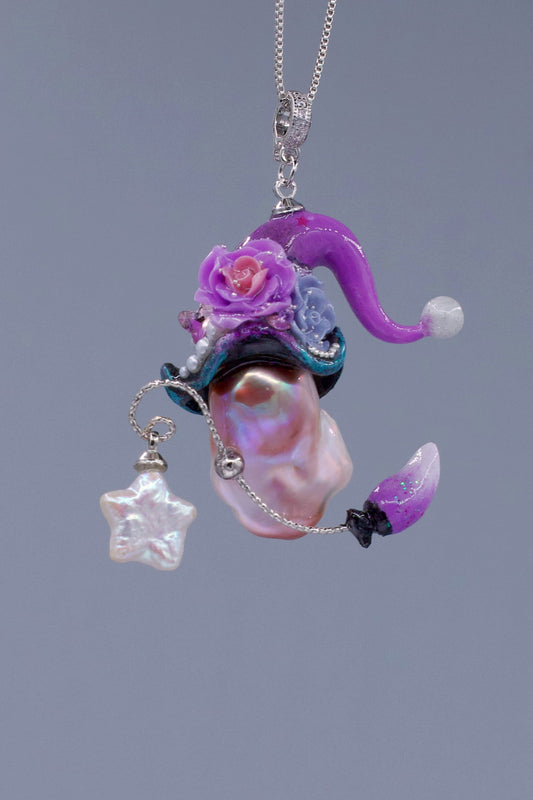 Hat Charms – Hand-Sculpted Mini Hat Pearl Necklace