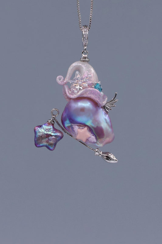 Hat Charms – Hand-Sculpted Mini Hat Pearl Necklace