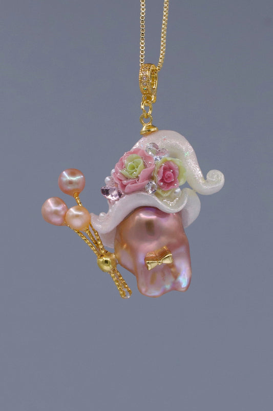 Hat Charms – Hand-Sculpted Mini Hat Pearl Necklace