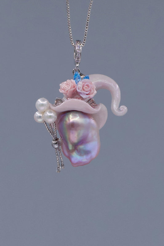 Hat Charms – Hand-Sculpted Mini Hat Pearl Necklace
