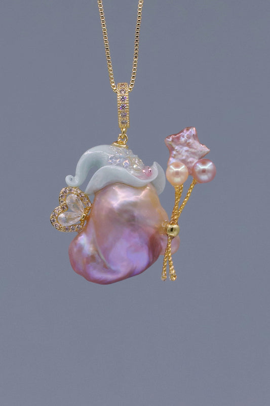 Hat Charms – Hand-Sculpted Mini Hat Pearl Necklace