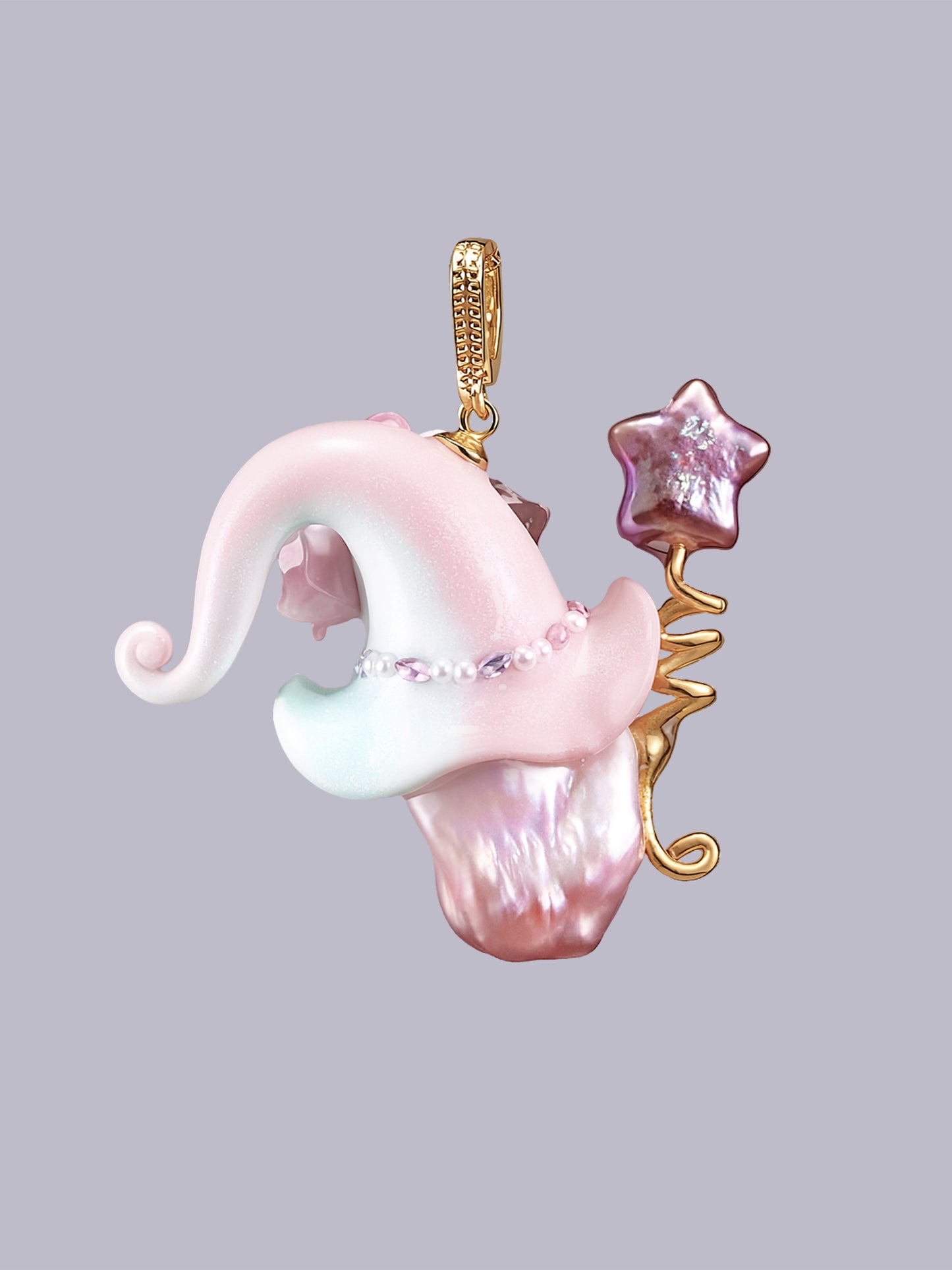 Hat Charms – Hand-Sculpted Mini Hat Pearl Necklace 301