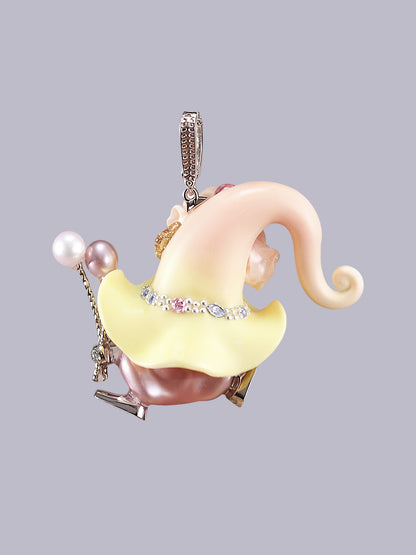 Hat Charms – Hand-Sculpted Mini Hat Pearl Necklace 307