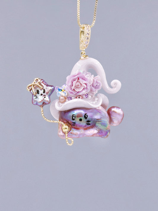 Hat Charms – Hand-Sculpted Mini Hat Pearl Necklace 312P635
