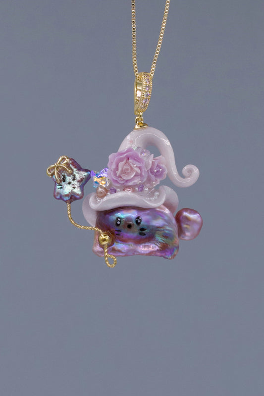 Hat Charms – Hand-Sculpted Mini Hat Pearl Necklace