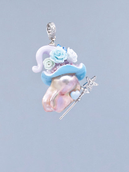 Hat Charms – Hand-Sculpted Mini Hat Pearl Necklace 327P821