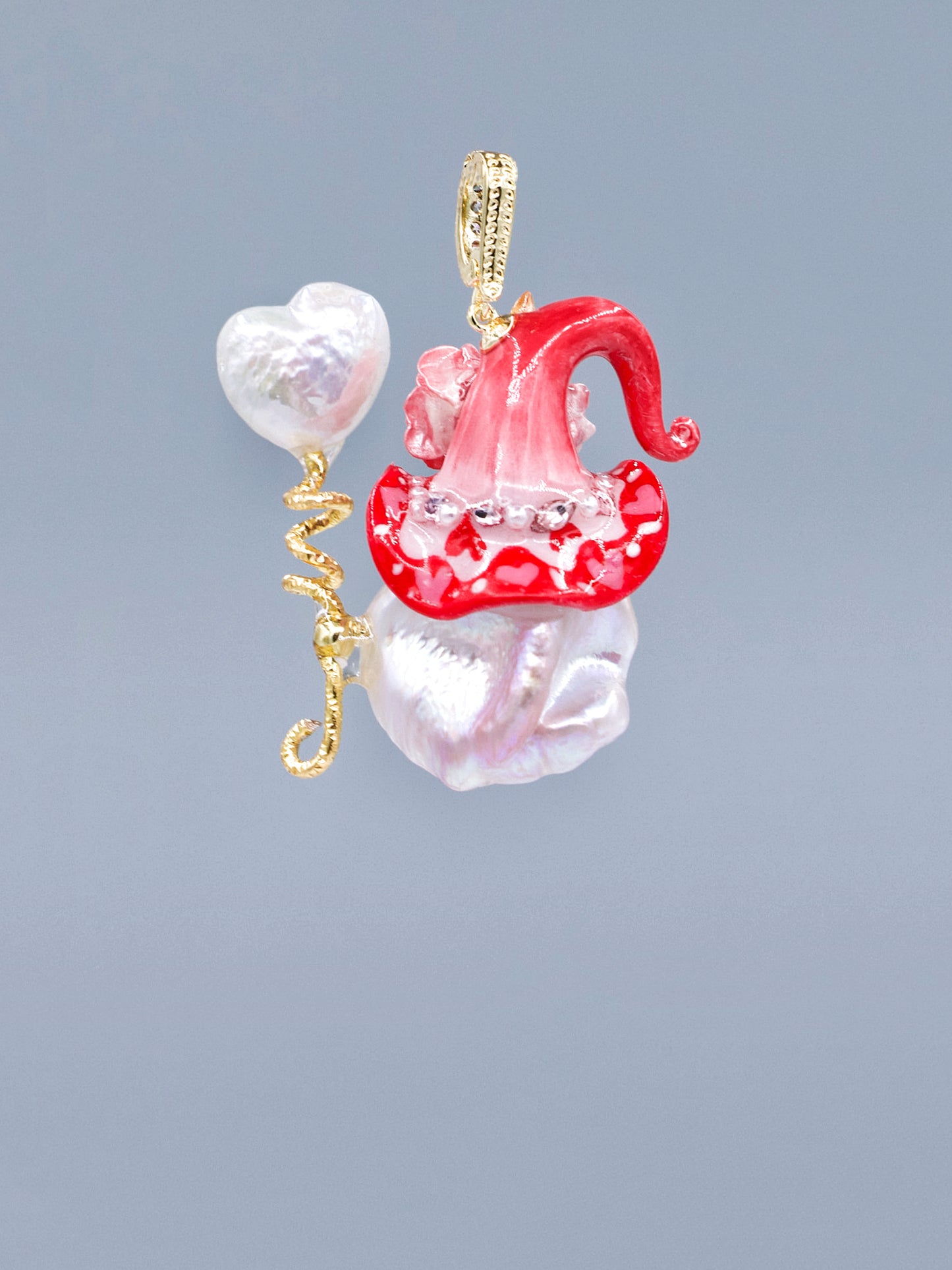 Hat Charms – Hand-Sculpted Mini Hat Pearl Necklace 343P690