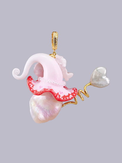 Hat Charms – Hand-Sculpted Mini Hat Pearl Necklace 352
