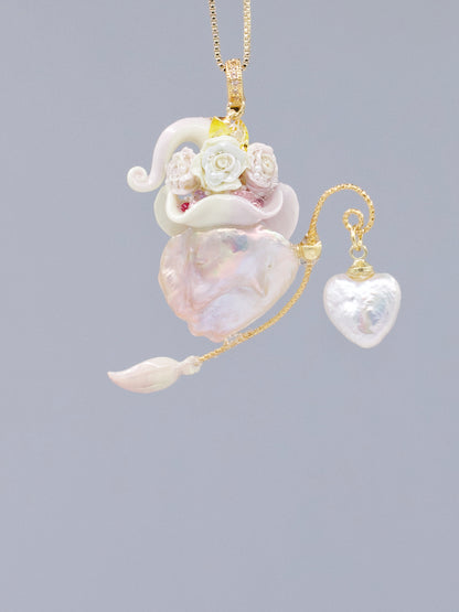Hat Charms – Hand-Sculpted Mini Hat Pearl Necklace 357P647