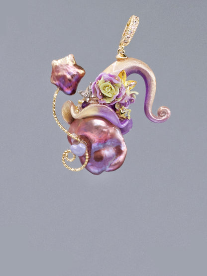 Hat Charms – Hand-Sculpted Mini Hat Pearl Necklace 362P756