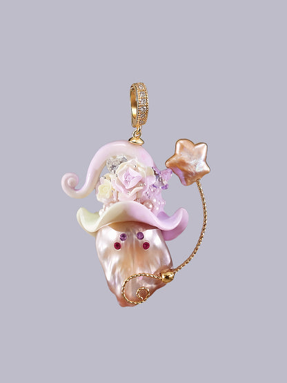 Hat Charms – Hand-Sculpted Mini Hat Pearl Necklace 383