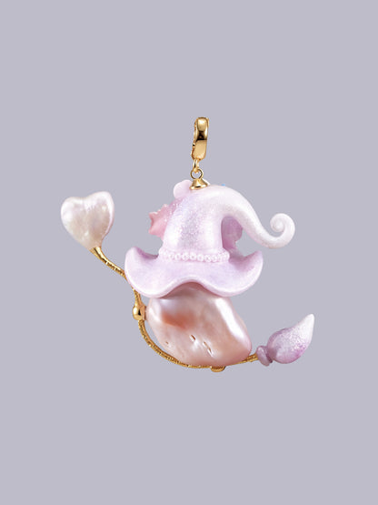 Hat Charms – Hand-Sculpted Mini Hat Pearl Necklace 385