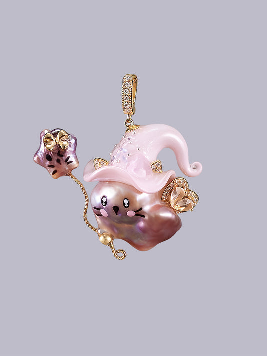 Hat Charms – Hand-Sculpted Mini Hat Pearl Necklace 392