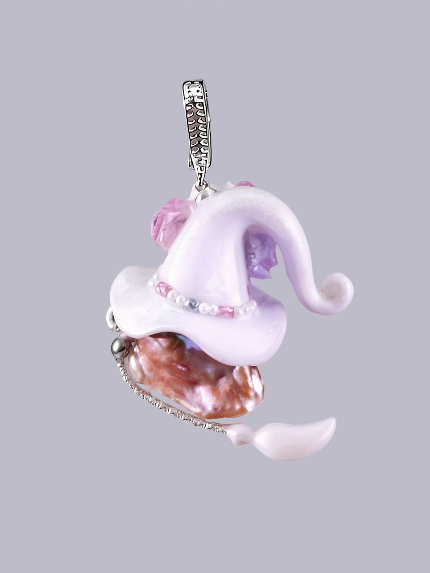 Hat Charms – Hand-Sculpted Mini Hat Pearl Necklace 447