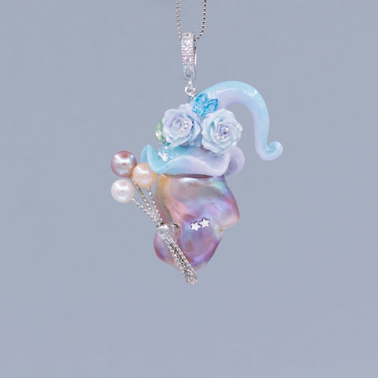 Hat Charms – Hand-Sculpted Mini Hat Pearl Necklace 453P782