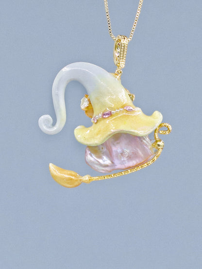 Hat Charms – Hand-Sculpted Mini Hat Pearl Necklace 461P543