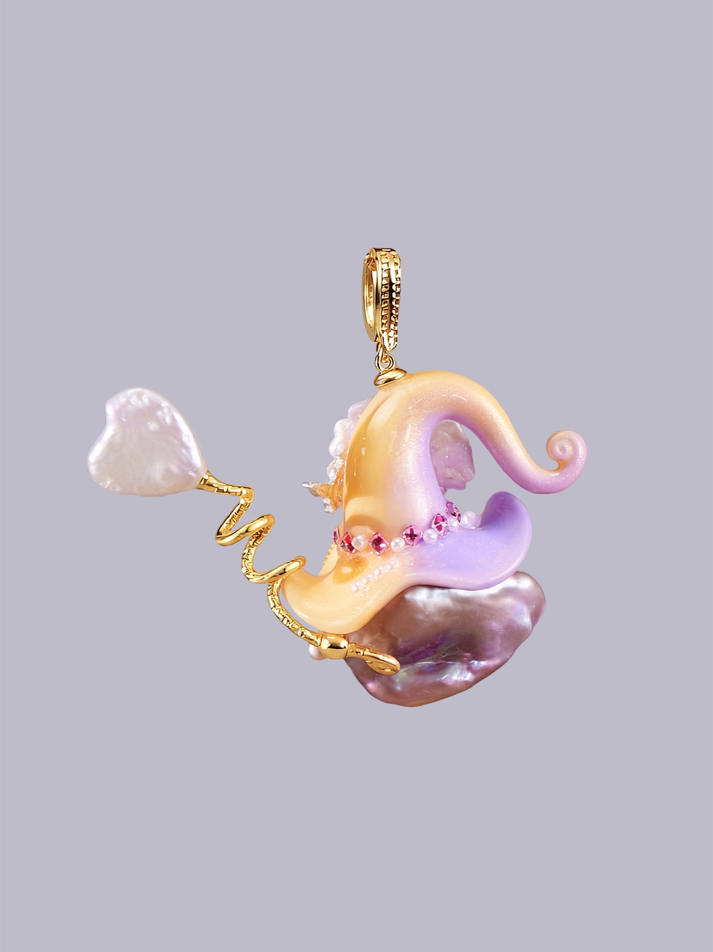 Hat Charms – Hand-Sculpted Mini Hat Pearl Necklace 479