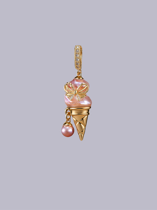 Sweet Treat Pearl Pendant – Ice Cream Cone (Resin + Zirconia) 490