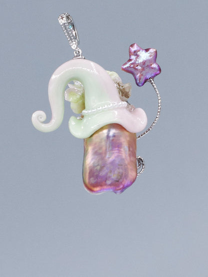 Hat Charms – Hand-Sculpted Mini Hat Pearl Necklace 511P761
