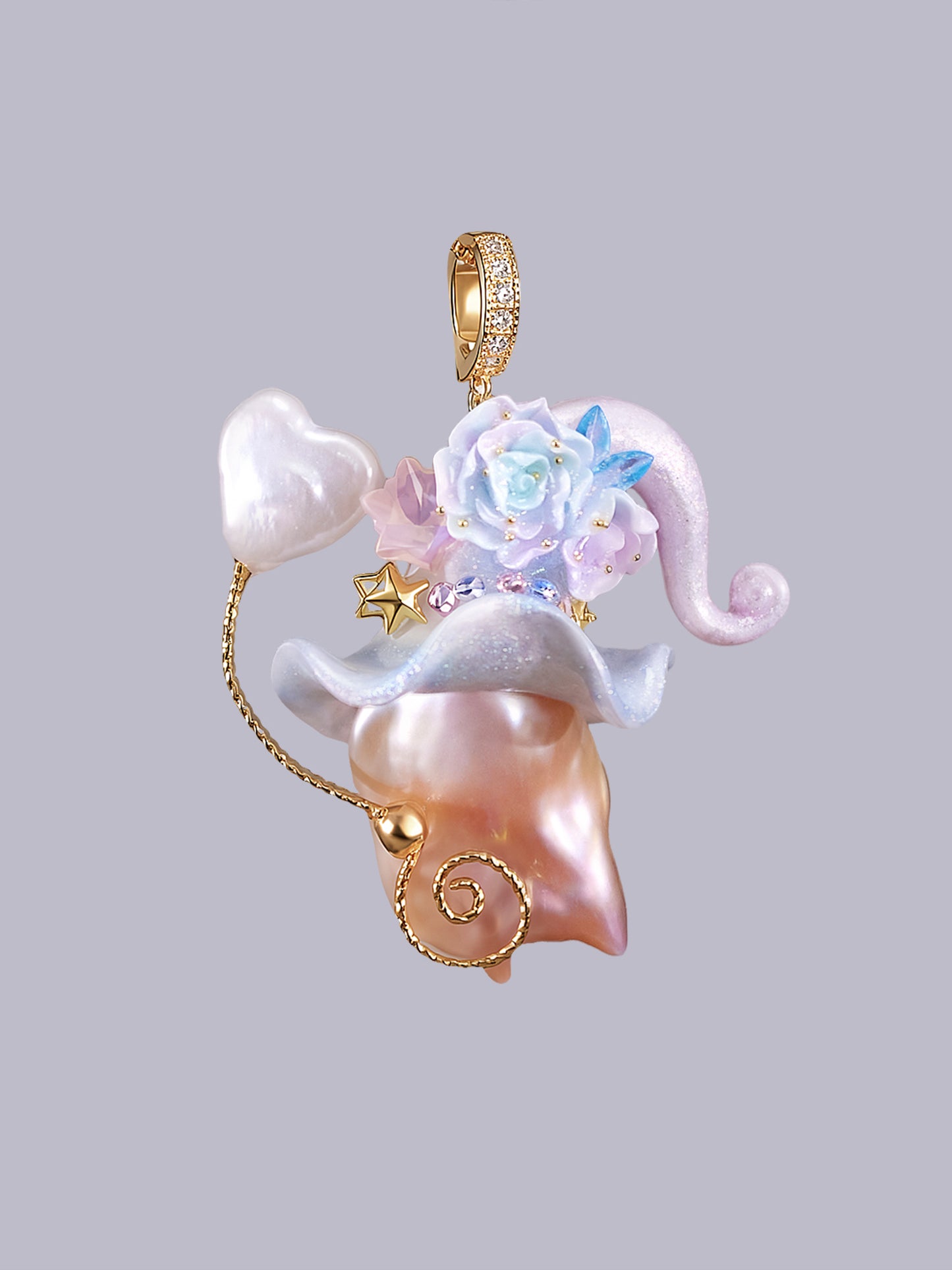 Hat Charms – Hand-Sculpted Mini Hat Pearl Necklace 527
