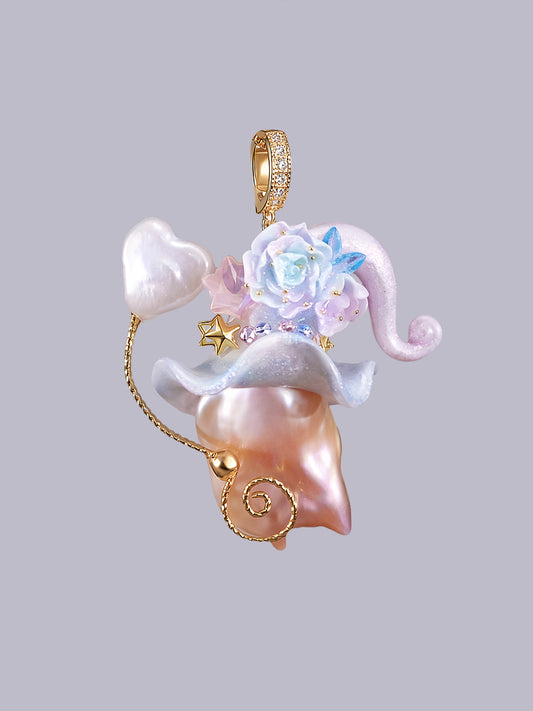 Hat Charms – Hand-Sculpted Mini Hat Pearl Necklace 527
