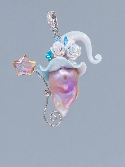 Hat Charms – Hand-Sculpted Mini Hat Pearl Necklace 549P793