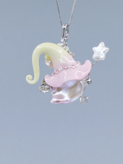 Hat Charms – Hand-Sculpted Mini Hat Pearl Necklace 566P701