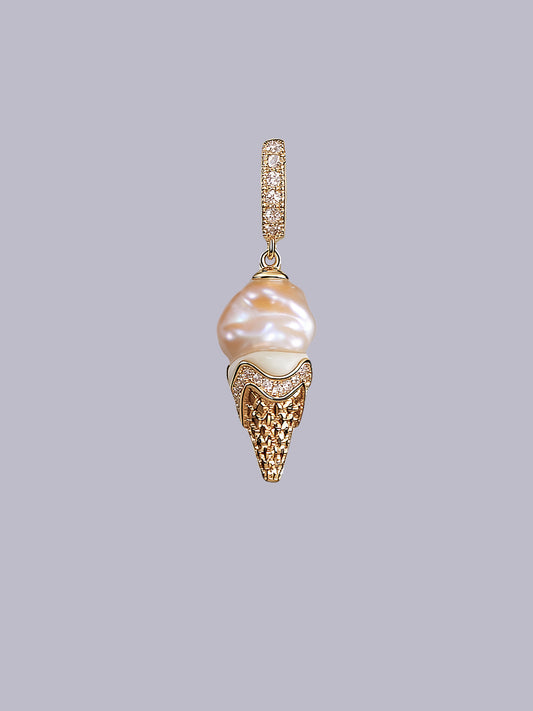 Sweet Treat Pearl Pendant – Ice Cream Cone (Resin + Zirconia) 580
