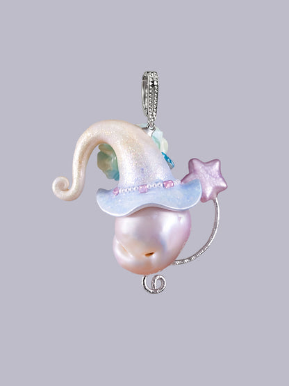 Hat Charms – Hand-Sculpted Mini Hat Pearl Necklace 591