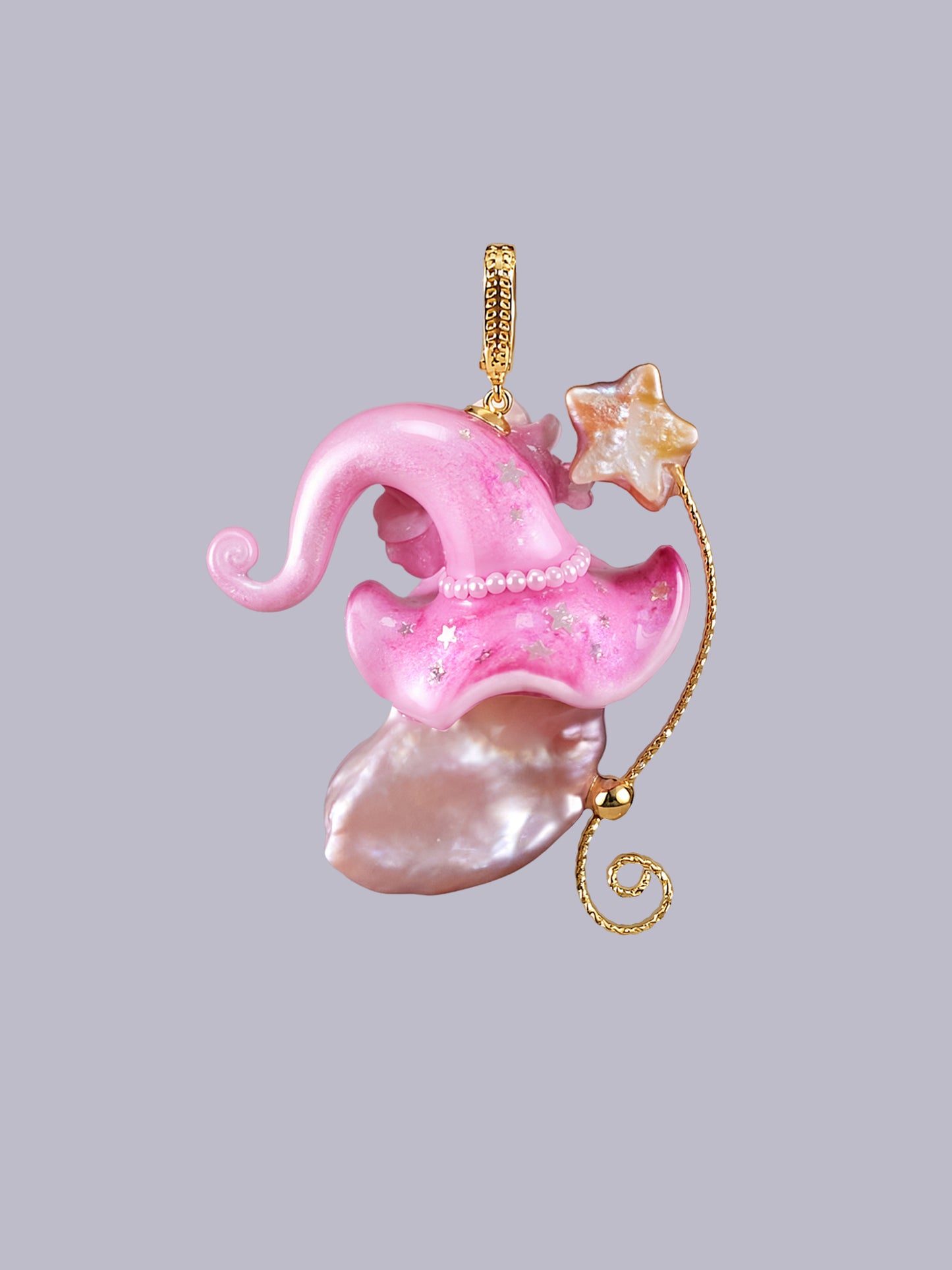 Hat Charms – Hand-Sculpted Mini Hat Pearl Necklace 611