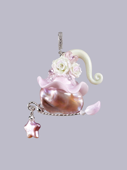Hat Charms – Hand-Sculpted Mini Hat Pearl Necklace 623