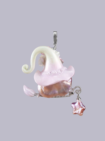 Hat Charms – Hand-Sculpted Mini Hat Pearl Necklace 623